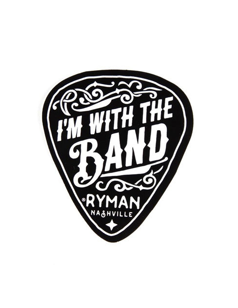 Ryman I'm With the Band Decal