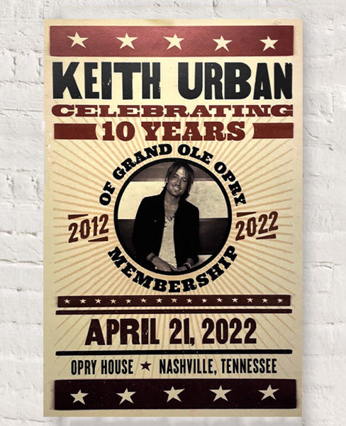 Keith Urban 10th Opry Member Anniversary Poster Default Title