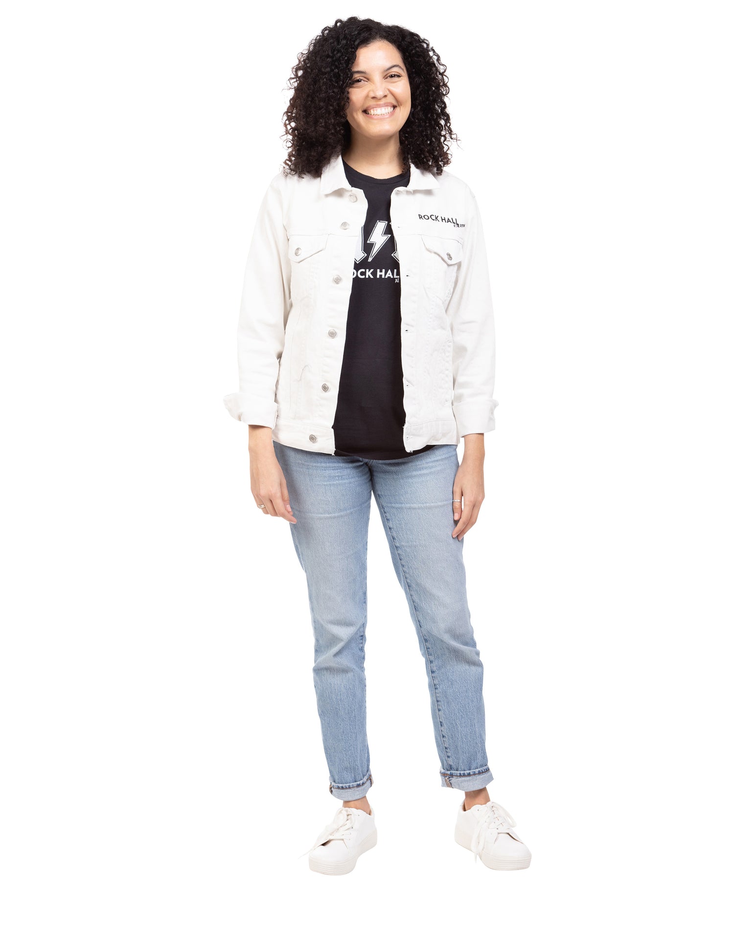 Rock Hall at The Ryman Thunderbolt White Denim Jacket