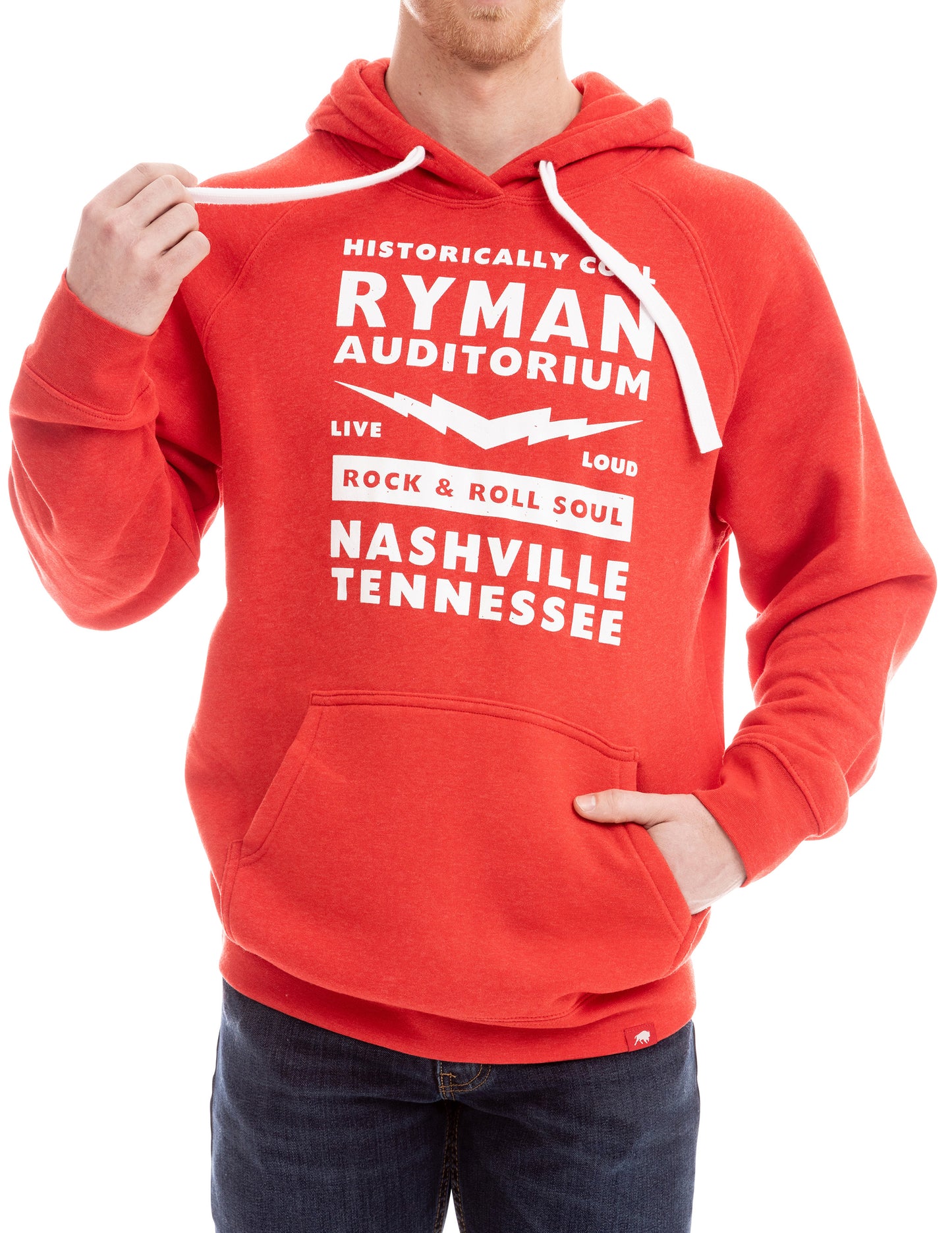 Ryman Lightning Bolt Hoodie - RED / SM - FLEECE