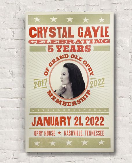 Crystal Gayle 5th Anniversary Poster