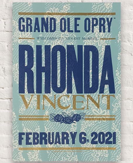 Rhonda Vincent Official Opry Induction Hatch Show Print