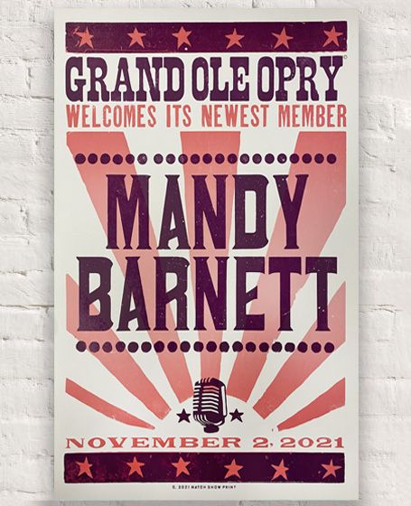 Mandy Barnett Official Opry Induction Hatch Show Print