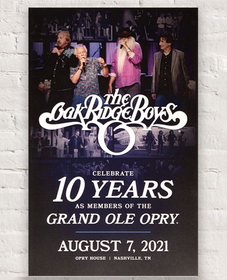 Oak Ridge Boys 10th Anniversary Poster