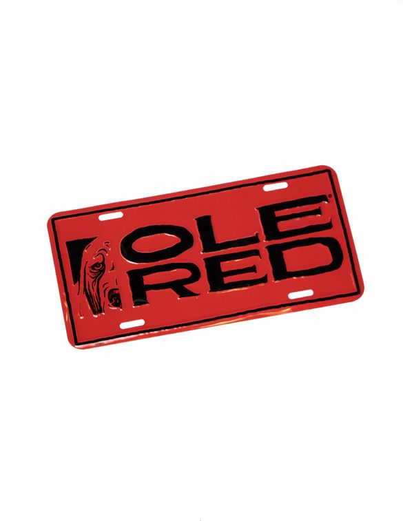 baseball Bedrift reparere Ole Red Logo License Plate