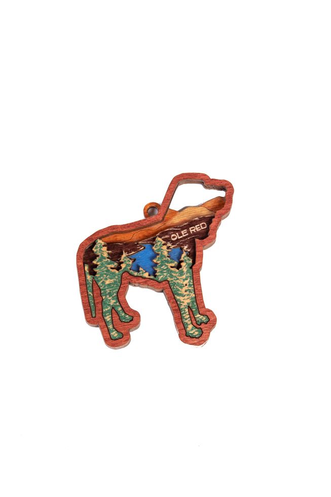 Ole Red Mountain Landscape Dog Ornament