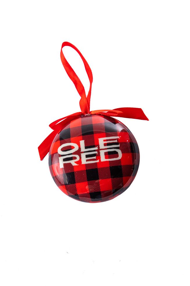 Ole Red Buffalo Plaid Ornament