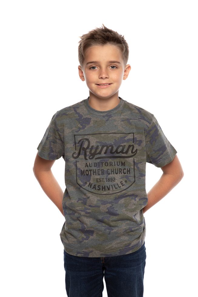 Ryman Youth Camo Badge T-Shirt