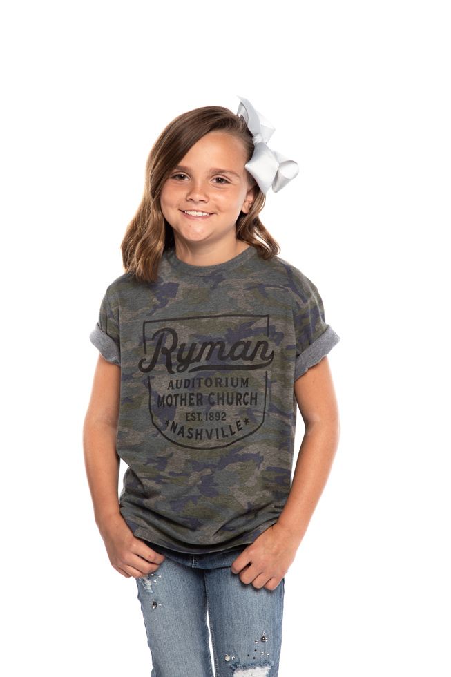 Ryman Youth Camo Badge T-Shirt