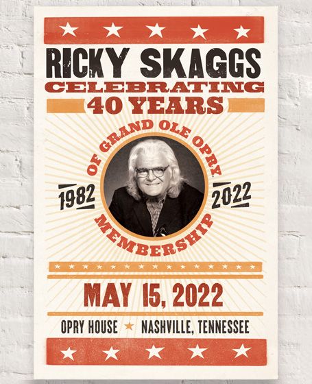 Ricky Skaggs 40th Anniversary Poster