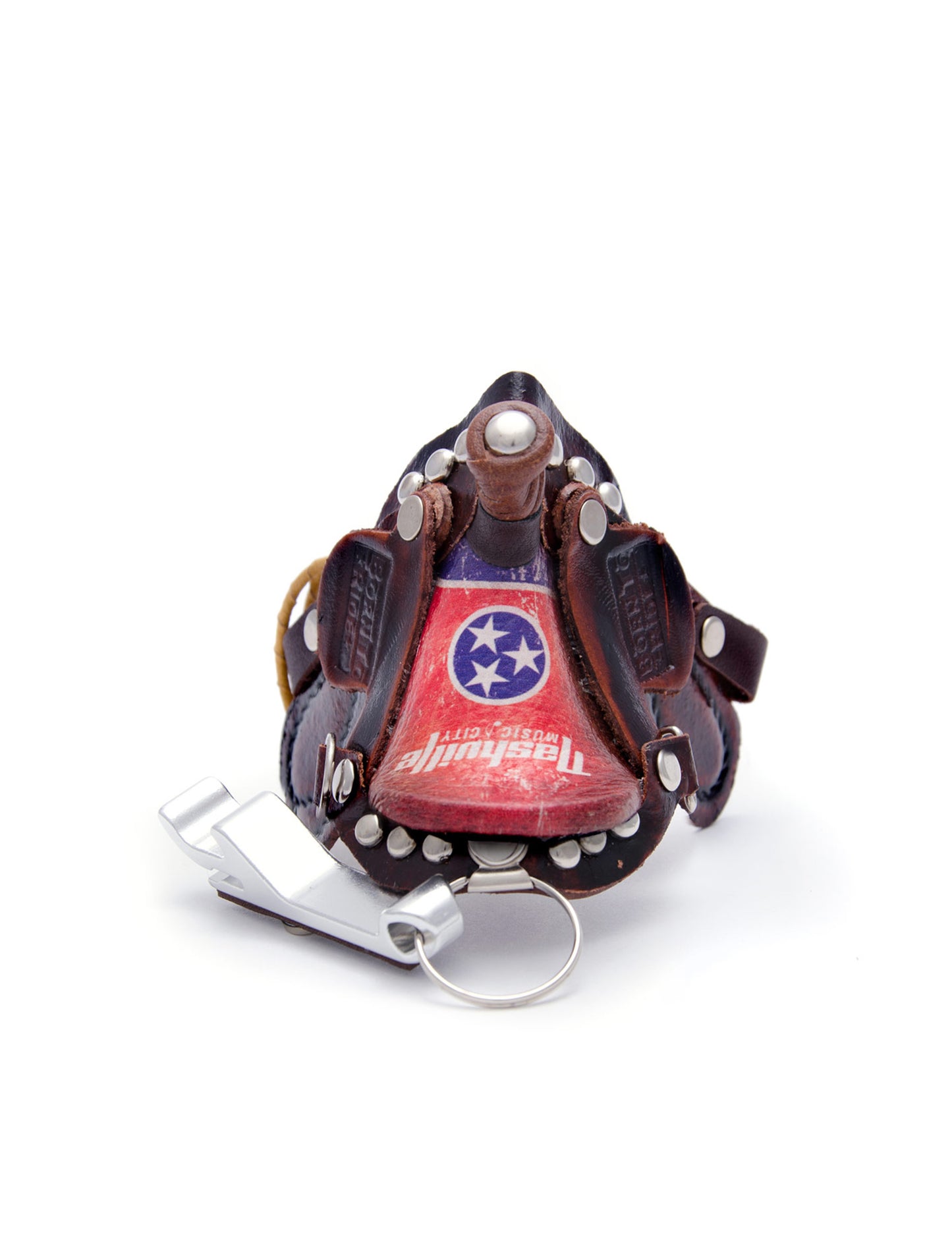 Nashville Leather Saddle Bottle Opener Keychain - SOUVENIRS
