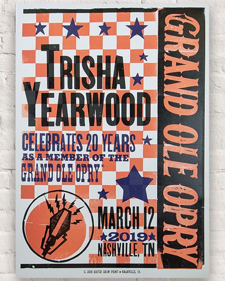 Trisha Yearwood 20th Anniversary Hatch Show Print